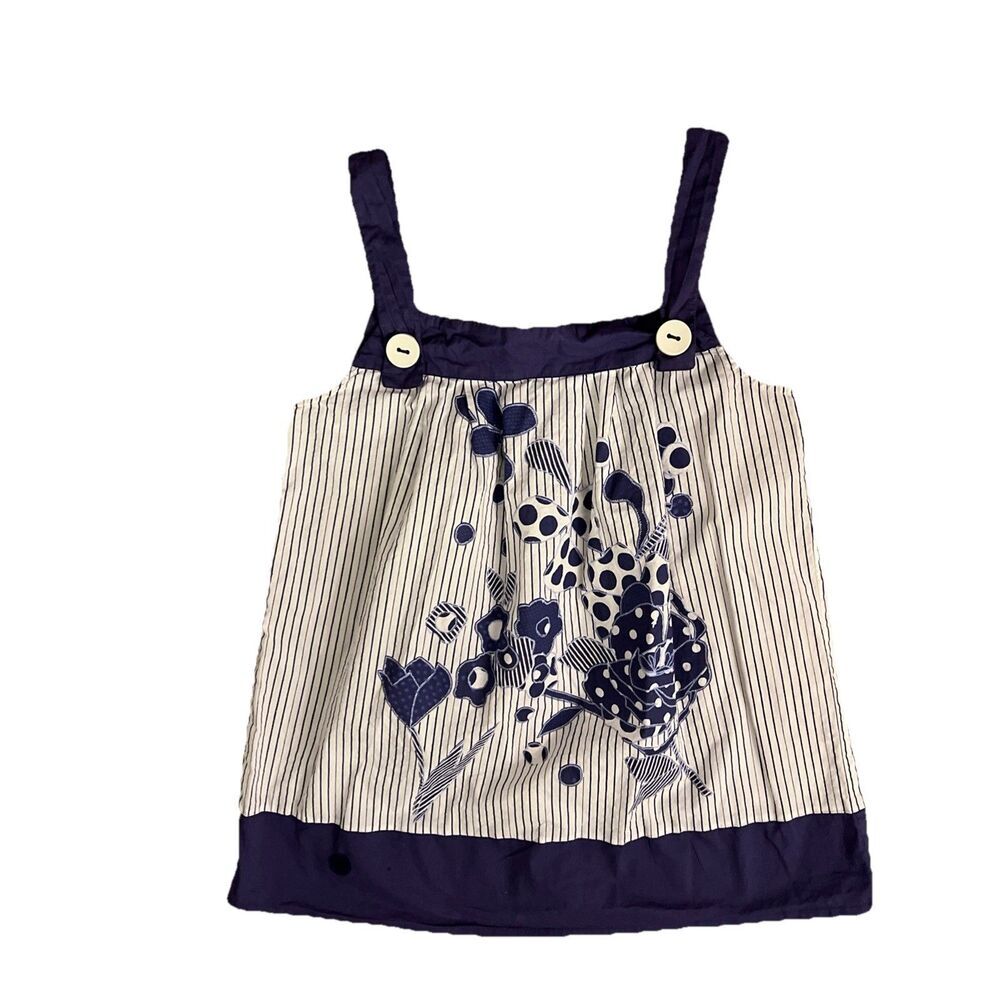 Angie Women’s Top Large Blue White
